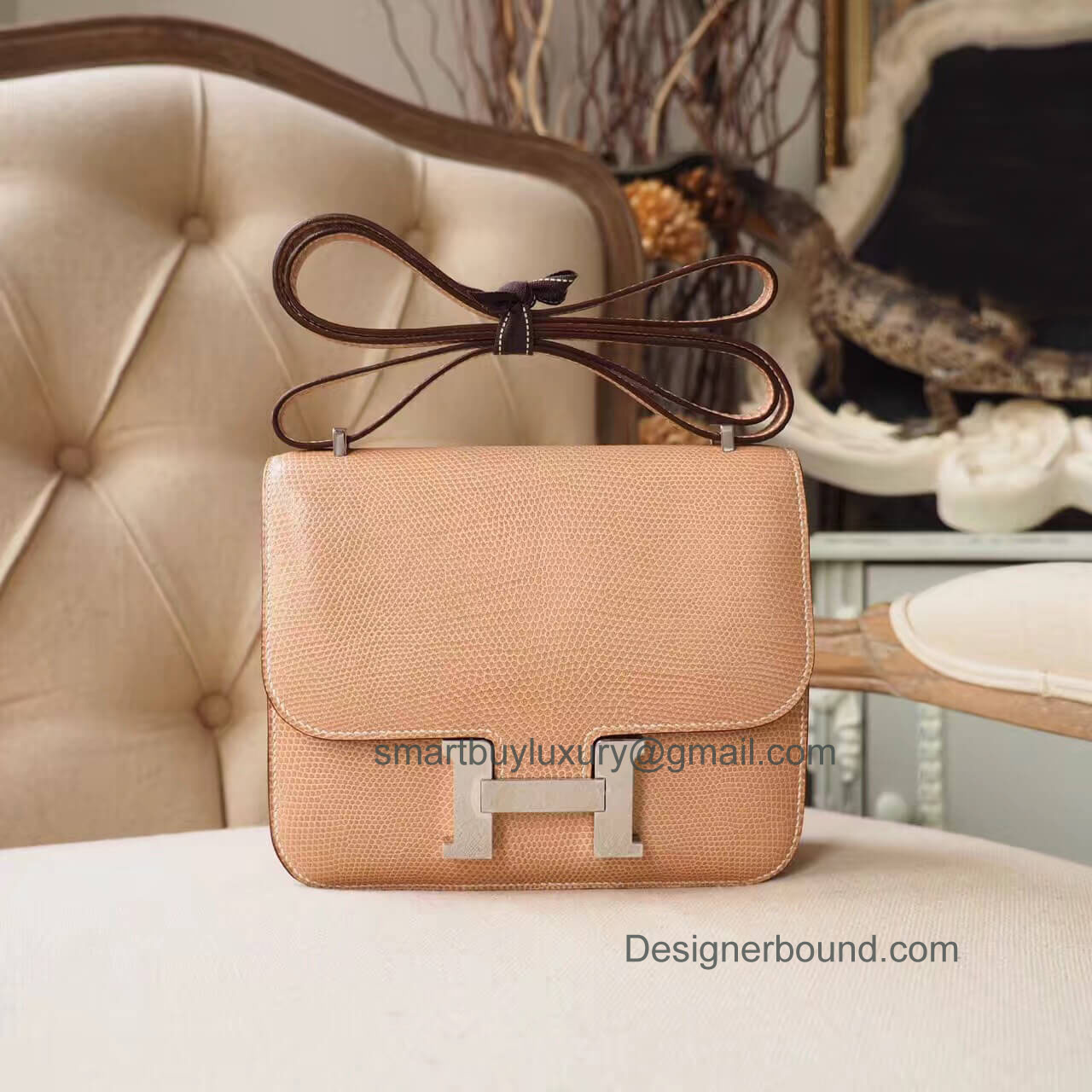 Hermes Mini Constance 18 in ck17 Ficelle Lizard PHW